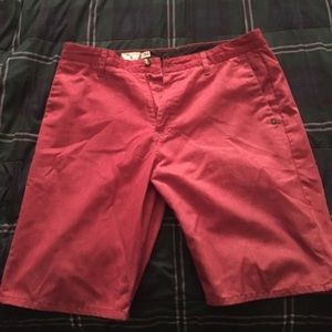 Men's red Volcom shorts (W 34)